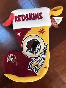 Washington Redskins felpa 12 pulgadas medias de Navidad adorno ponderado con logotipo retro NFL - Imagen 1 de 1