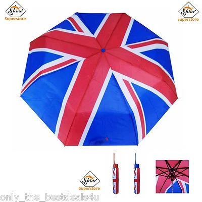 New London Union Jack Light Weight Umbrella in Red & Blue ✔ ✔ SHINE UMBRELLA ✔ ✔