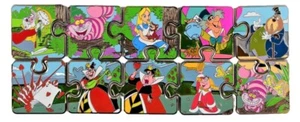 Disney Alice im Wunderland Figur Connection LE Puzzle Pin Komplettsatz NEU - Bild 1 von 1