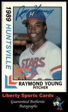 1989 Team Best Raymond Young #24 Authentic Autographed Card Huntsville Stars