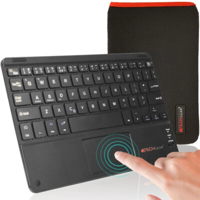 TECHGEAR Wireless Bluetooth UK Keyboard inc Mouse Touchpad for Amazon Fire HD 8 2024 2022