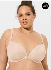 Torrid Front Closure Perfect t-shirt Bra Rose Dust 40DD - Picture 1 of 6