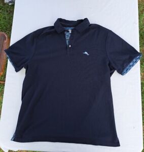 Tommy Bahama, Islandzone, Navy Blue Polo Shirt, Men's Size S