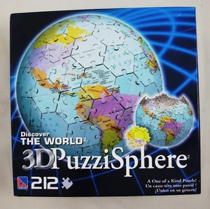 Discover The World 3D Globe Puzzle PuzziSphere 212 Sure Lox Ball Diameter 9" - Picture 1 of 12