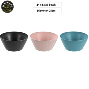 24 x Melamine Salad Bowl Party Dinner Cereal Rice Soup Fruit Noodles Bowl 25cm - Picture 1 of 8