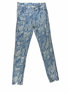 J. McLaughlin Lexi Swirl Blue White Skinny Lexi Pant Women’s Size 6 - Picture 1 of 6