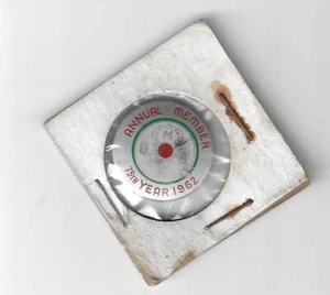 1962 BMWE Annual Member Small Metal Pinback Union Button - Picture 1 of 2