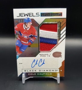 2020-21 Black Diamond Jewels Of The Draft RC Cole Caufield RPA #JD-CC /99