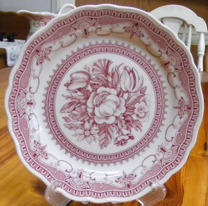 PLATO ENSALADA HUTSCHENREUTHER WINDSOR ROJO MARIA TERESA HECHO EN ALEMANIA - Imagen 1 de 2