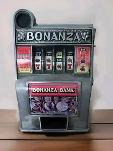 Mini Slot Machine Nevada Bonanza Metal Bank Works Casino 3553 Vintage Trl7 - Picture 1 of 9