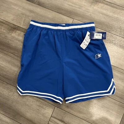 Pantalones Cortos Starter Para Hombre Talla Grande Baloncesto con Bolsillos Azul Real Foto 1 de 4