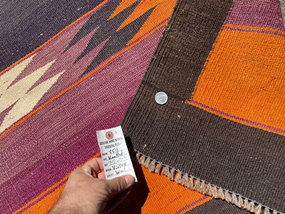 ANTIGUA ALFOMBRA CORREDOR CAUCÁSICA 5x12 tejida a mano lana turca oriental kilim pies grandes Foto 1 de 4