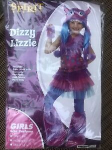 pre owned girls dizzy lizzie monster halloween costume size S 4-6