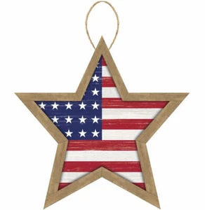 Bandera de Estados Unidos Stars Stripes, signo de estrella, patriótico, rojo/blanco/bl, 12 x 11,75 pulgadas, Pr Bd - Imagen 1 de 1