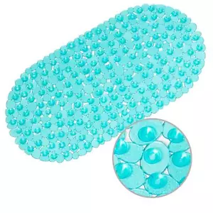 Pebbles Bath Mat Oval Non-Slip Bathtub Mat with Suction Cups, Drain Holes for... - Picture 1 of 8