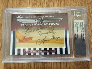 LOU GROZA - 2010 Leaf Sports Icons Update - Cut Signatures - S/N 10/14 - Picture 1 of 1