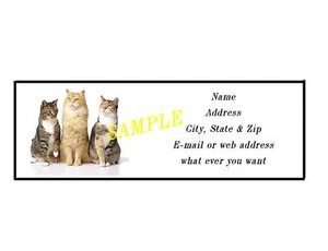 CAT ADDRESS LABELS COOL!!! #1 - Picture 1 of 1