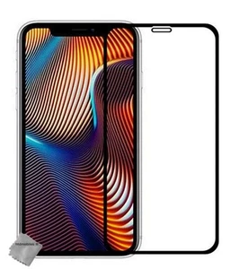 Film de protection verre trempe incurve integral pour Apple iPhone XR - NOIR - Photo 1 sur 1