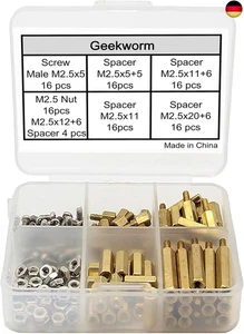 Geekworm Raspberry Pi Installation Tool 100 Pcs/Lot M2.5 Series Hex Brass - Bild 1 von 7