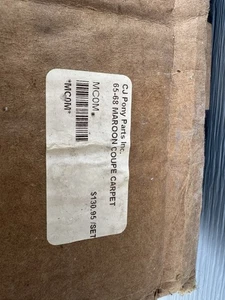 1965-1968 Ford Mustang Carpet Replacement - Nylon Loop- Set Maroon | Fits: Coupe - Picture 1 of 5