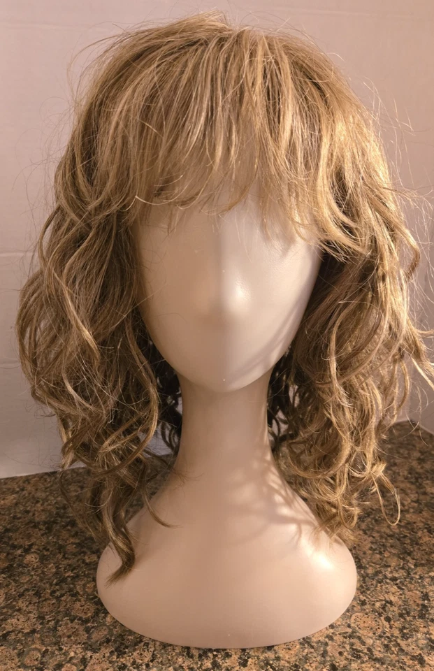 Peluca larga rizada rubia dorada Paula Young Mariah A0017 con flequillo gorra básica Foto 1 de 4