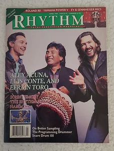 Vintage RHYTHM Drummer Magazine April 1989 - Alex Acuna, Luis Conte, Efrain Toro - Picture 1 of 3