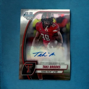 TAHJ BROOKS 2024 Bowman Chrome Prospect Auto Texas Tech Red Raiders RC - Picture 1 of 2