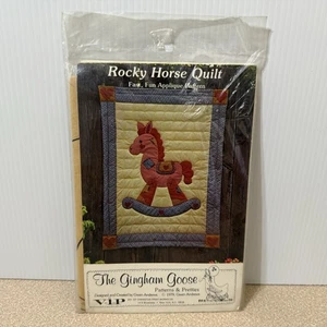 Vtg Rare The Gingham Goose Rocky Horse Quilt applique 1979 pattern(2) - Picture 1 of 3