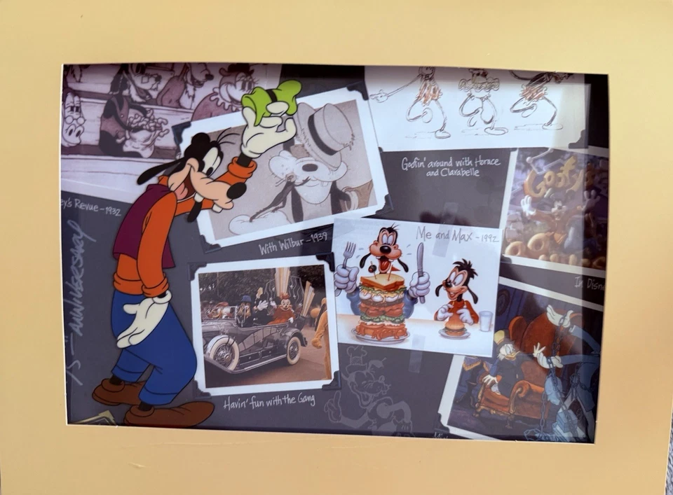 DISNEY MGM STUDIO - GOOFY - CELDA ENMARCADA "IT'S A WRAP" + CERTIFICADO DE AUTENTICIDAD POSTAL FIRMADO Foto 1 de 4