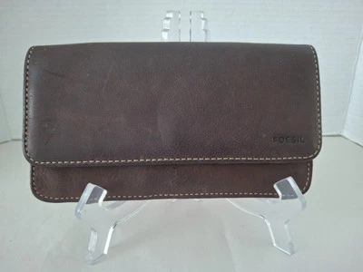 Mujer Marrón Cuero Suave De Colección Sobre Fósil Cartera con Estuche Organizador para Gafas de Sol   Foto 1 de 4