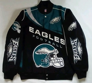 CHAQUETA ESTILO BOMBER PHILADELPHIA EAGLES ROPA DEPORTIVA NFL RARA DE COLECCIÓN TALLA L - Imagen 1 de 12