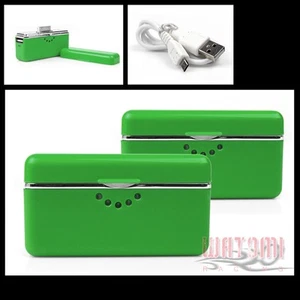 2 2800MAH PORTABLE EXTERNAL GREEN BATTERY POWER CHARGER USB IPHONE 4S 4 3GS IPOD - Photo 1 sur 1