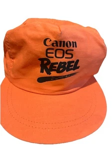 De colección Naranja Canon EOS Rebelde Cámara Logo Camioneros Gorra Snapback En muy buena condición++ - Imagen 1 de 4