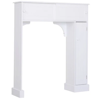 Freestanding Over The Toilet Storage Shelf Cabinet Bathroom Organizer White - Image 1 of 4