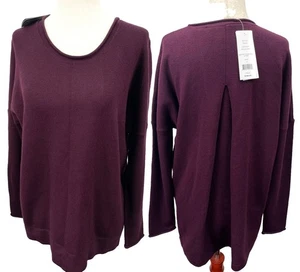 French Connection Pullover Damen Medium lila babyweich U-Ausschnitt Rollkragen neu mit Etikett $ 128 - Bild 1 von 17