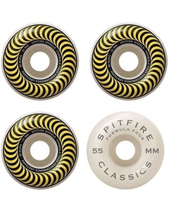 Spitfire Wheels Formula Four Classic Swirl 55mm Yellow 99d F4 - Picture 1 of 3