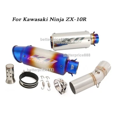 Mid Exhaust Link Pipe Muffler With DB Killer For Kawasaki Ninja ZX-10R 2021~2024 - Image 1 of 4