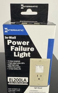 Intermatic In-Wall Power Failure Light- EL200 LA-Light Almond- New - Picture 1 of 10