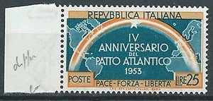 1953 ITALIA PATTO ATLANTICO 25 LIRE VARIETà MNH ** - JU046-4 - Picture 1 of 1