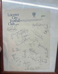 Leicester City Football Club 1980 squad signed sheet on A4 club letter head - Picture 1 of 10