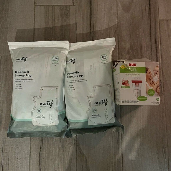 Bolsas de almacenamiento de leche materna MOTIF AND NUK Foto 1 de 3