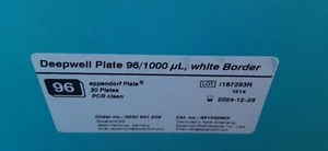 Eppendorf Deepwell 96/1000ul weißer Rand (20 Platten) 951032603 - Bild 1 von 3