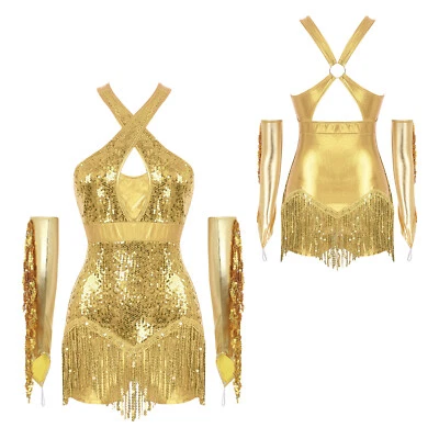 Women's School Girls Musical Cheerleader Uniform Outfit Fancy Dress Costume - Image 1 of 2