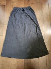 St Johns Bay Women Black Drawstring Maxi Skirt - Size Large