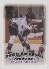 2002-03 Blueline Club Lincoln Stars USHL David Backes #5