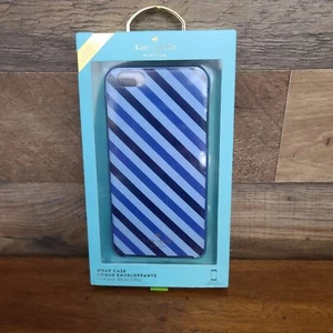 Kate Spade New York Blue Stripe Wrap Case for iPhone 7 Plus NEW - Picture 1 of 3