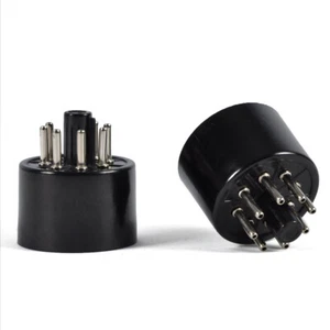 2pcs 8pin Tube Socket Base Bakelite Vintage for KT88 EL34 5881 5U4G Amp - Picture 1 of 6