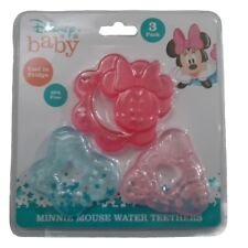 NEW SEALED 3 PACK DISNEY BABY MINNIE MOUSE  WATER FILLED TEETHER TOYS BPA FREE