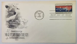 1st Day Issue Stamp & Envelope - 50th Anniversary Of Migratory Bird Treaty - Picture 1 of 2