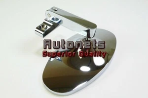Chrome Aluminum Oval Interior Rear View Mirror Bolt screw on Dash Mount Hot Rod - Picture 1 of 3